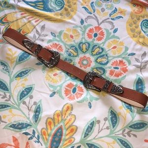 ASOS tan and silver accent belt
